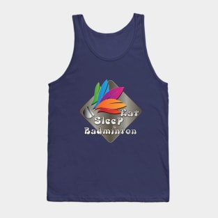 Eat Sleep Badminton colorful design Tank Top